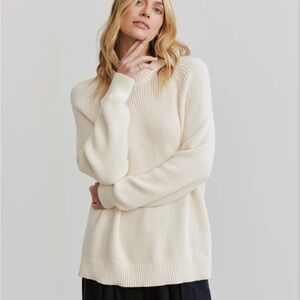 Jenni Kayne NWT Oversized Cotton Fisherman’s Sweater Sz M